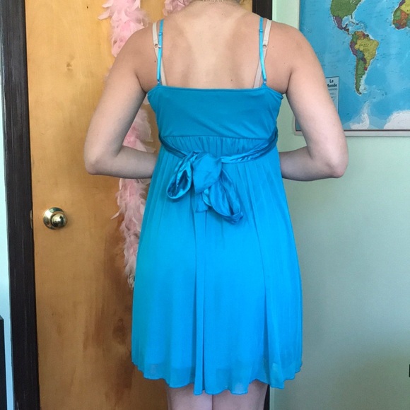 Glittery Blue Grad Dress - Picture 6 of 6